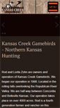 Mobile Screenshot of kansascreekgamebirds.com